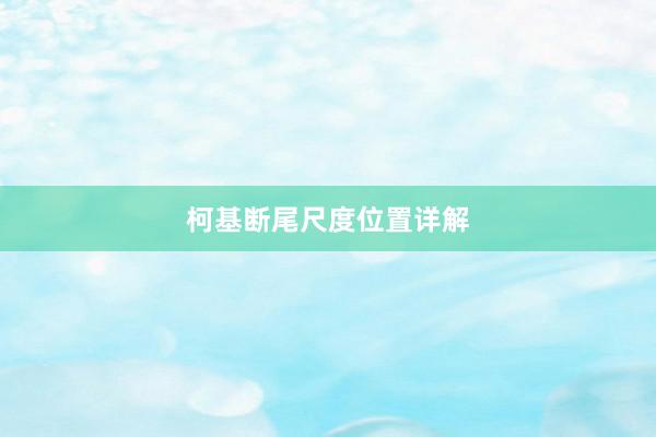 柯基断尾尺度位置详解